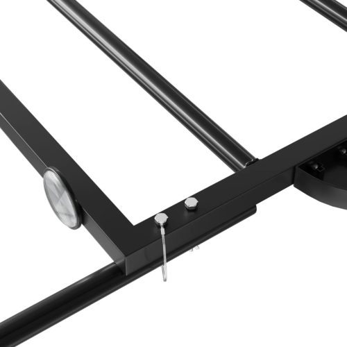  fekete vas kerékpár-utánfutó 126 x 63 x 34 cm