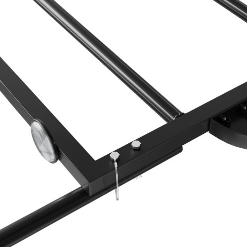  fekete vas kerékpár-utánfutó 135 x 68 x 37 cm