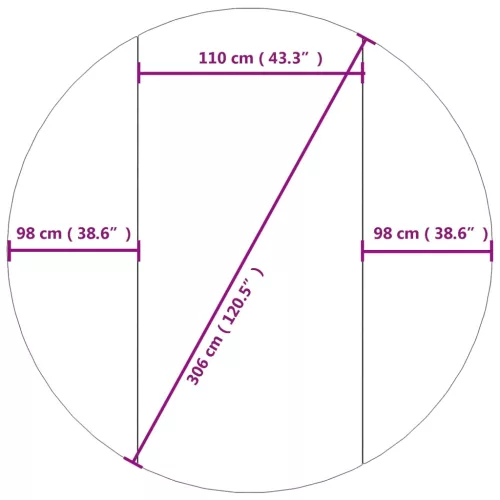  világosszürke poliészter geotextília medencealátét Ø 306 cm