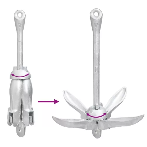  ezüst összecsukható tűzihorganyzott öntöttvas horgony 4 kg