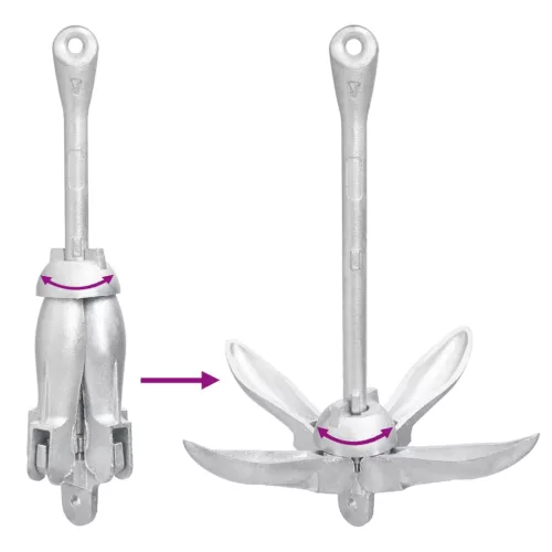 ezüst összecsukható tűzihorganyzott öntöttvas horgony 8 kg