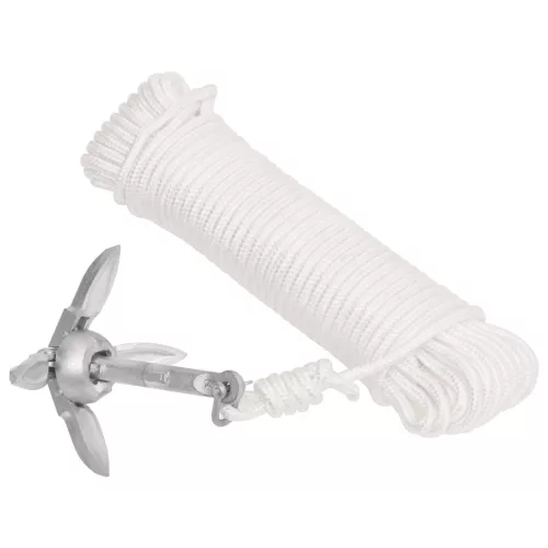  összecsukható tűzihorganyzott öntöttvas horgony kötéllel 0,7 kg