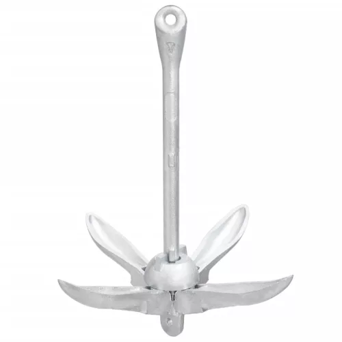  ezüst színű összecsukható temperöntvény horgony 1,5 kg