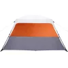  6 személyes szürke-narancs LED-es felugró családi sátor