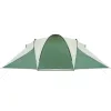  6 személyes zöld vízálló kupolás családi sátor