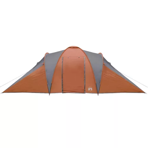  6 személyes szürke-narancssárga vízálló kupolás családi sátor