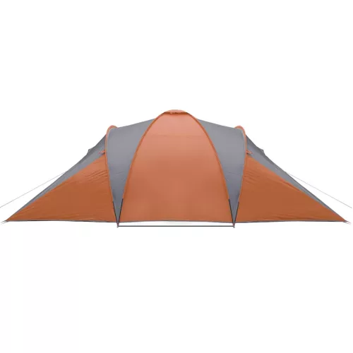  6 személyes szürke-narancssárga vízálló kupolás családi sátor