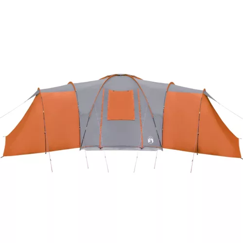  12 személyes szürke-narancssárga vízálló kupolás családi sátor