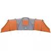  12 személyes szürke-narancssárga vízálló kupolás családi sátor