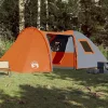  6 személyes narancssárga vízálló kupolás családi sátor