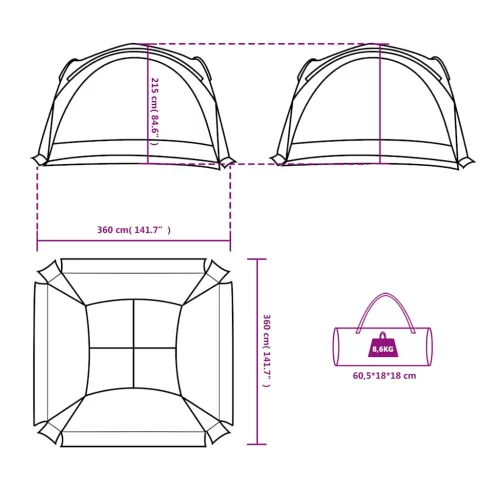  kék vízálló rendezvénysátor