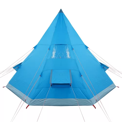  4 személyes kék vízálló tipi kempingsátor