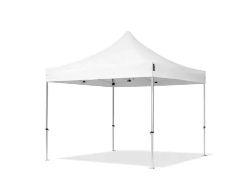 TP 3x3m összecsukható 850N alumínium pavilon, 4 db oldalfallal, nehezen éghető - fehér