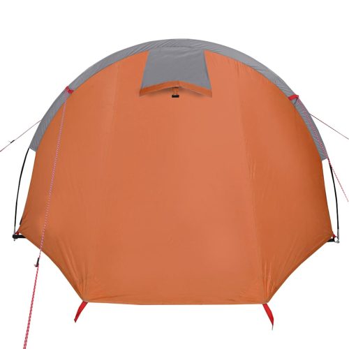  4 személyes szürke és narancssárga vízálló kempingsátor