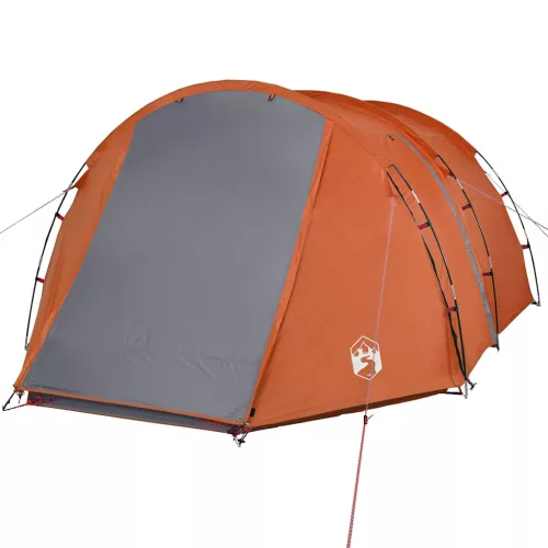  4 személyes szürke és narancssárga vízálló alagút kempingsátor