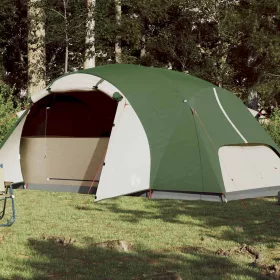    8 személyes zöld vízálló keresztirányú családi sátor
