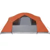  8 személyes narancssárga vízálló keresztirányú családi sátor