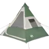  7 személyes zöld vízálló tipi kempingsátor
