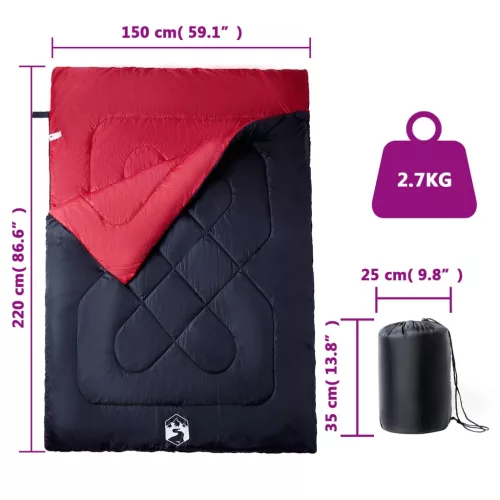  3-4 évszakos kétszemélyes felnőtthálózsák párnákkal