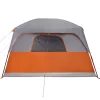  8 személyes szürke és narancssárga vízálló családi sátor