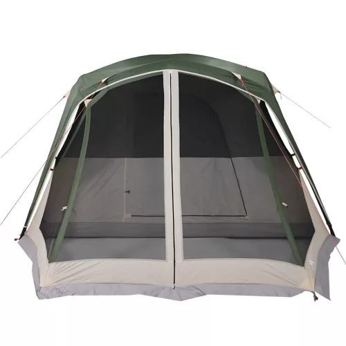  6 személyes zöld vízálló előrészes családi sátor
