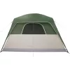  6 személyes zöld vízálló előrészes családi sátor