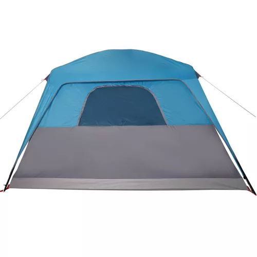  6 személyes kék vízálló előrészes családi sátor