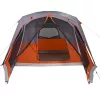  6 személyes szürke-narancssárga vízálló előrészes családi sátor