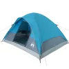  6 személyes kék vízálló kupolás családi sátor