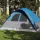  6 személyes kék vízálló kupolás családi sátor