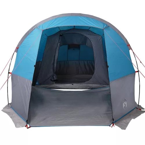  4 személyes kék vízálló alagút kempingsátor