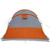  4 személyes szürke és narancssárga vízálló alagút kempingsátor
