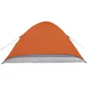  4 személyes szürke és narancssárga vízálló kupolás kempingsátor