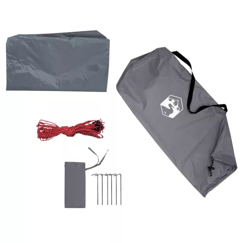  szürke-narancssárga vízálló kempingponyva 500 x 294 cm