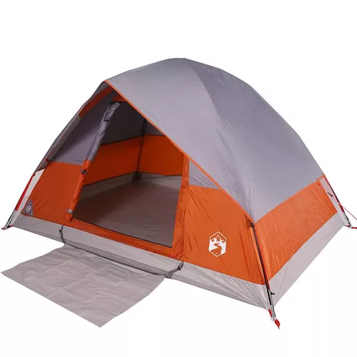  4 személyes narancssárga vízálló kupolás kempingsátor