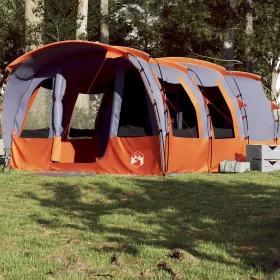    8 személyes szürke vízálló alagút alakú családi sátor