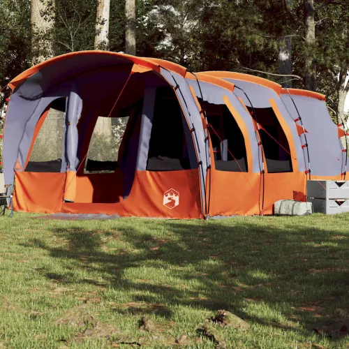  8 személyes szürke vízálló alagút alakú családi sátor