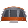  8 személyes szürke vízálló alagút alakú családi sátor