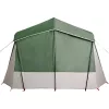  5 személyes zöld vízálló kabin kempingsátor