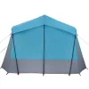  5 személyes kék vízálló kempingkabinsátor