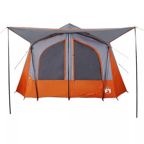  5 személyes szürke és narancssárga vízálló kempingkabinsátor