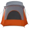  5 személyes szürke és narancssárga vízálló kempingkabinsátor