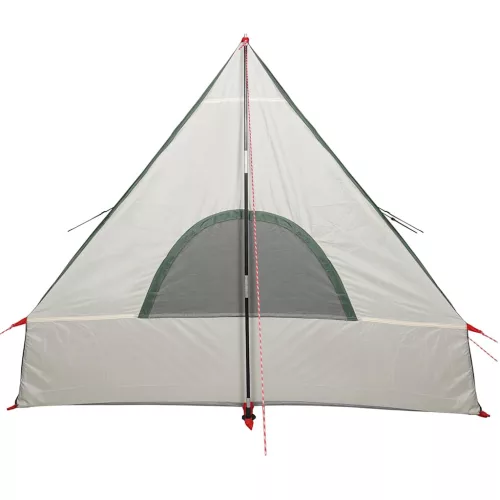  2 személyes zöld vízálló kempingsátor A-alakú vázzal