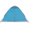  4 személyes kék vízálló kupolás kempingsátor