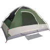  4 személyes zöld vízálló kupolás kempingsátor