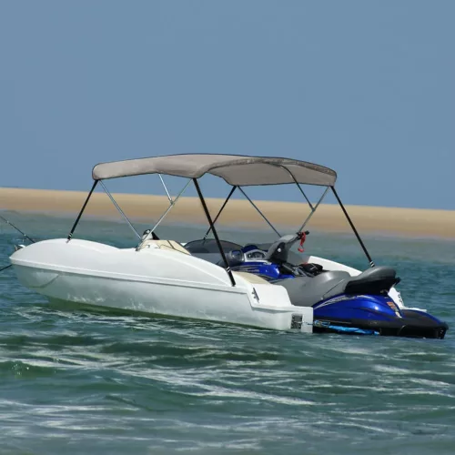  szürke háromágú bimini tető 183 x 140 x 137 cm