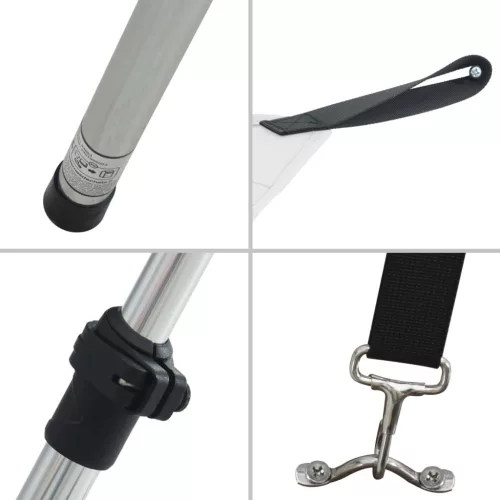  fehér T-alakú árnyékolóhosszabbító 170 x 208 x (115-183) cm