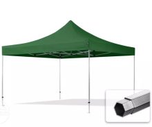   Professional összecsukható sátrak PROFESSIONAL 400g/m2 ponyvával, alumínium szerkezettel, oldalfal nélkül - 4x4m zöld