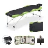 discontmania blue/white 3-zone aluminium massage bed with carry bag  - 3108R