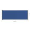 VID behúzható oldalsó terasznapellenző 117 x 300 cm - kék